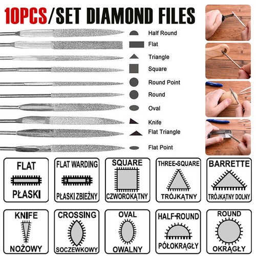 Tlg set diamant feilen - 10, satz